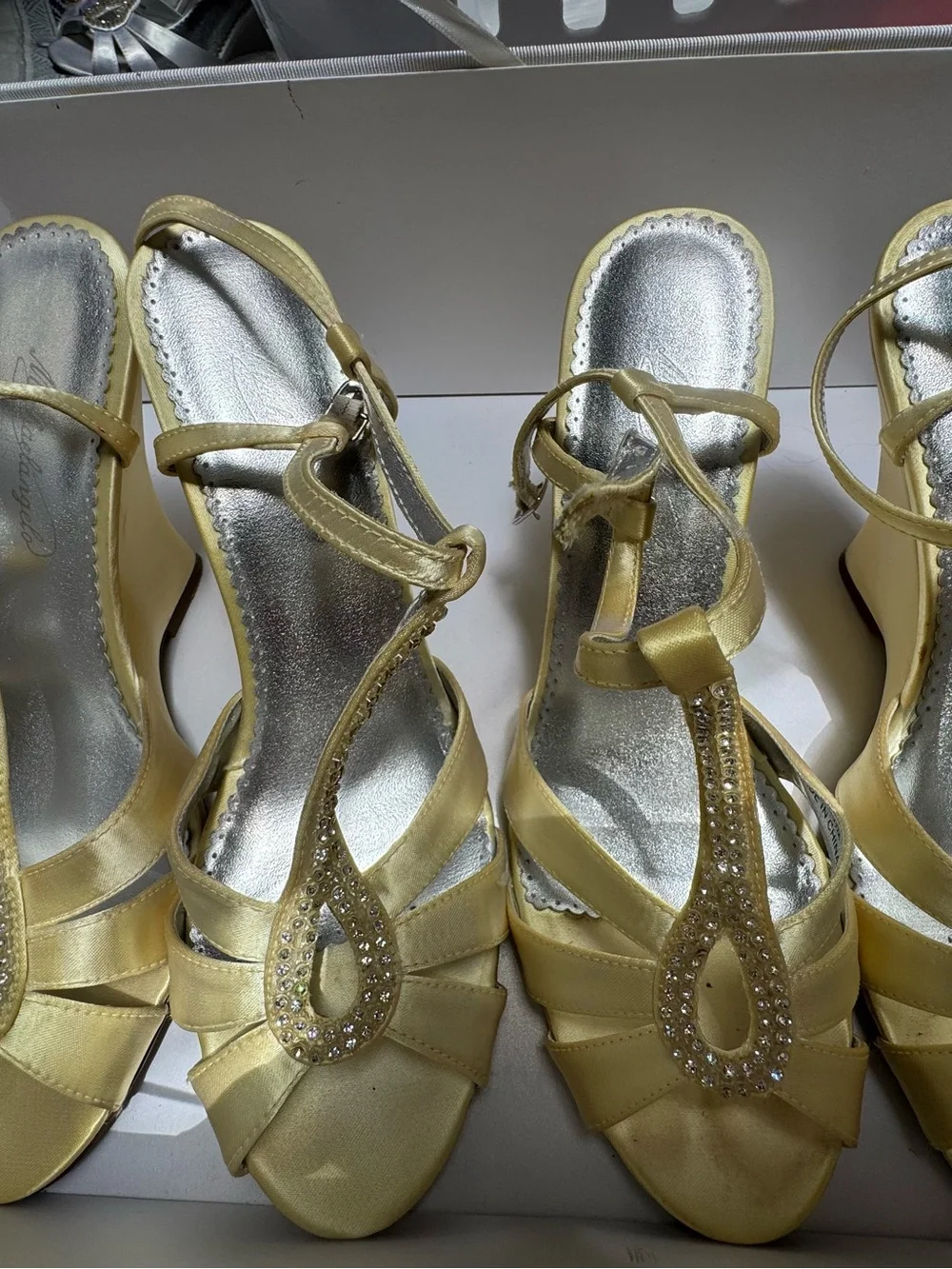 Girls' Pale Yellow Formal Party Dress with Sequin Detail (David’s Bridal) - Picture 5 of 6